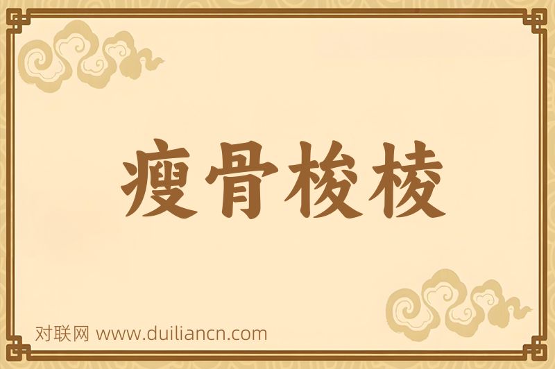 瘦骨梭棱词语的意思