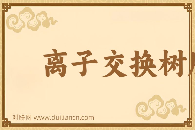 离子交换树脂词语的意思