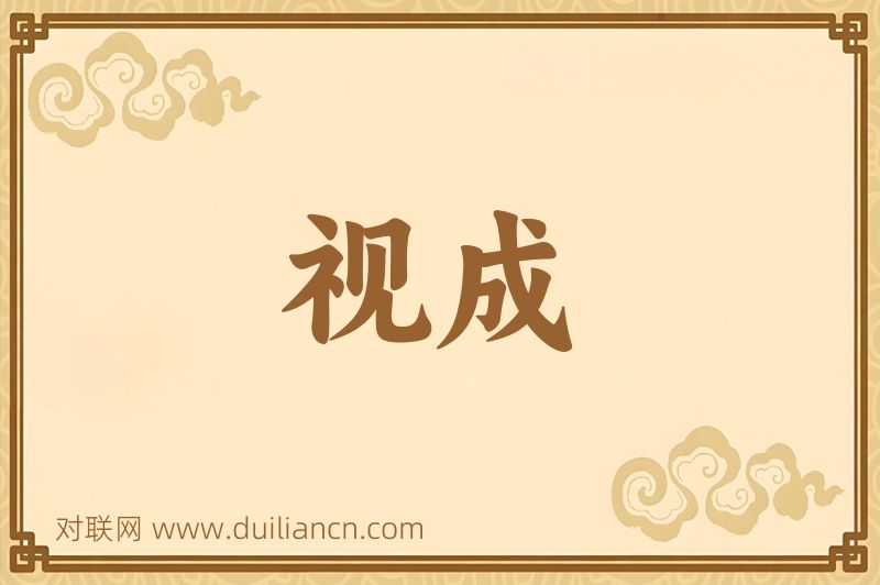 视成词语的意思