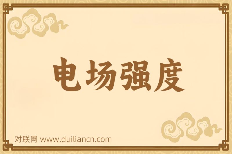电场强度词语的意思