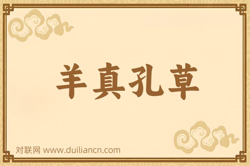 羊真孔草词语的意思