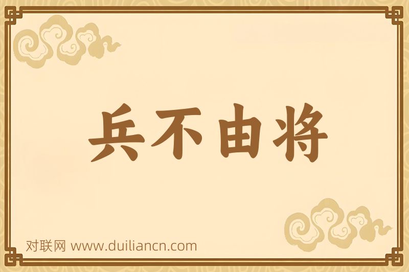 兵不由将词语的意思